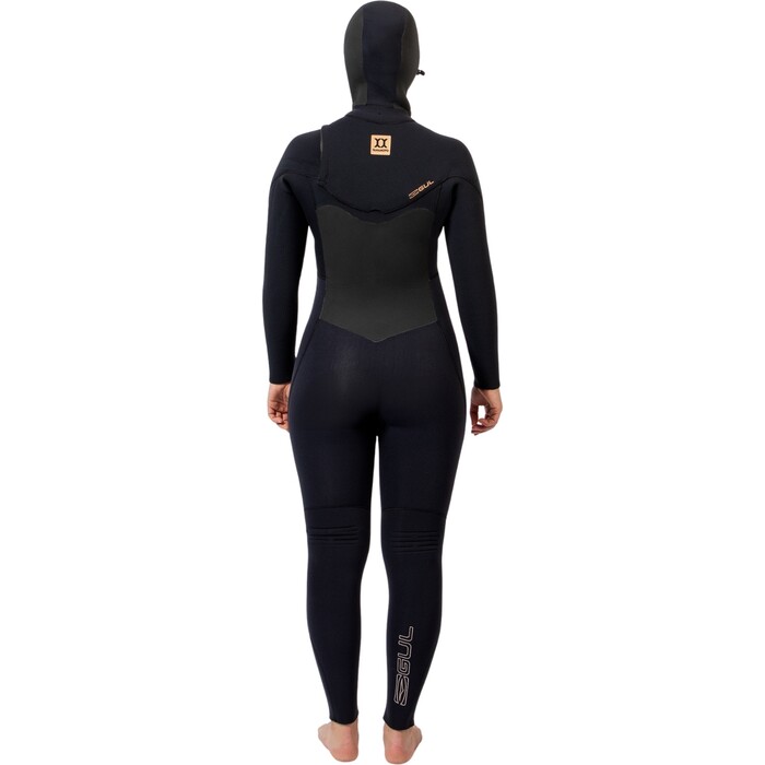 2024 Gul Womens Viper 6/5/4mm Yamamoto Hooded Wetsuit VR1226 - Black